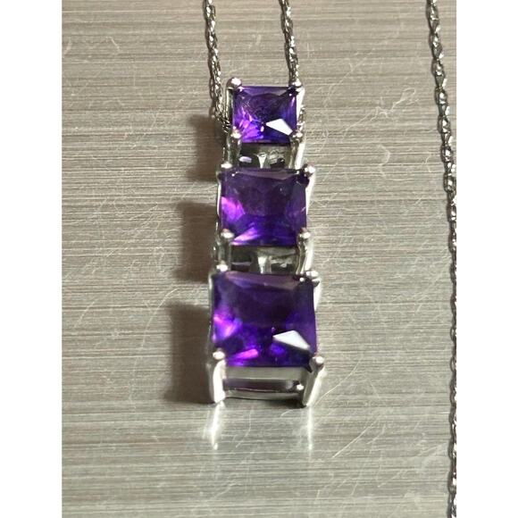 14K white gold bar drop dangle pendant necklace dainty chain 20” fine jewelry